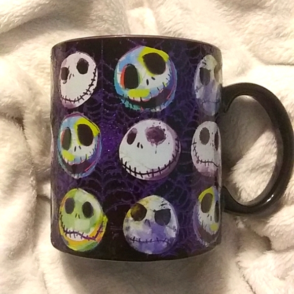 🌞Disney Nightmare Before Christmas Colorful glitter web ceramic mug, 20oz - Picture 2 of 7